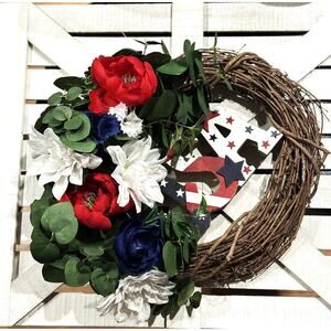 USA Red, White, and Blue Wreath | Patriotic USA Wreath | Memorial Day Wreath